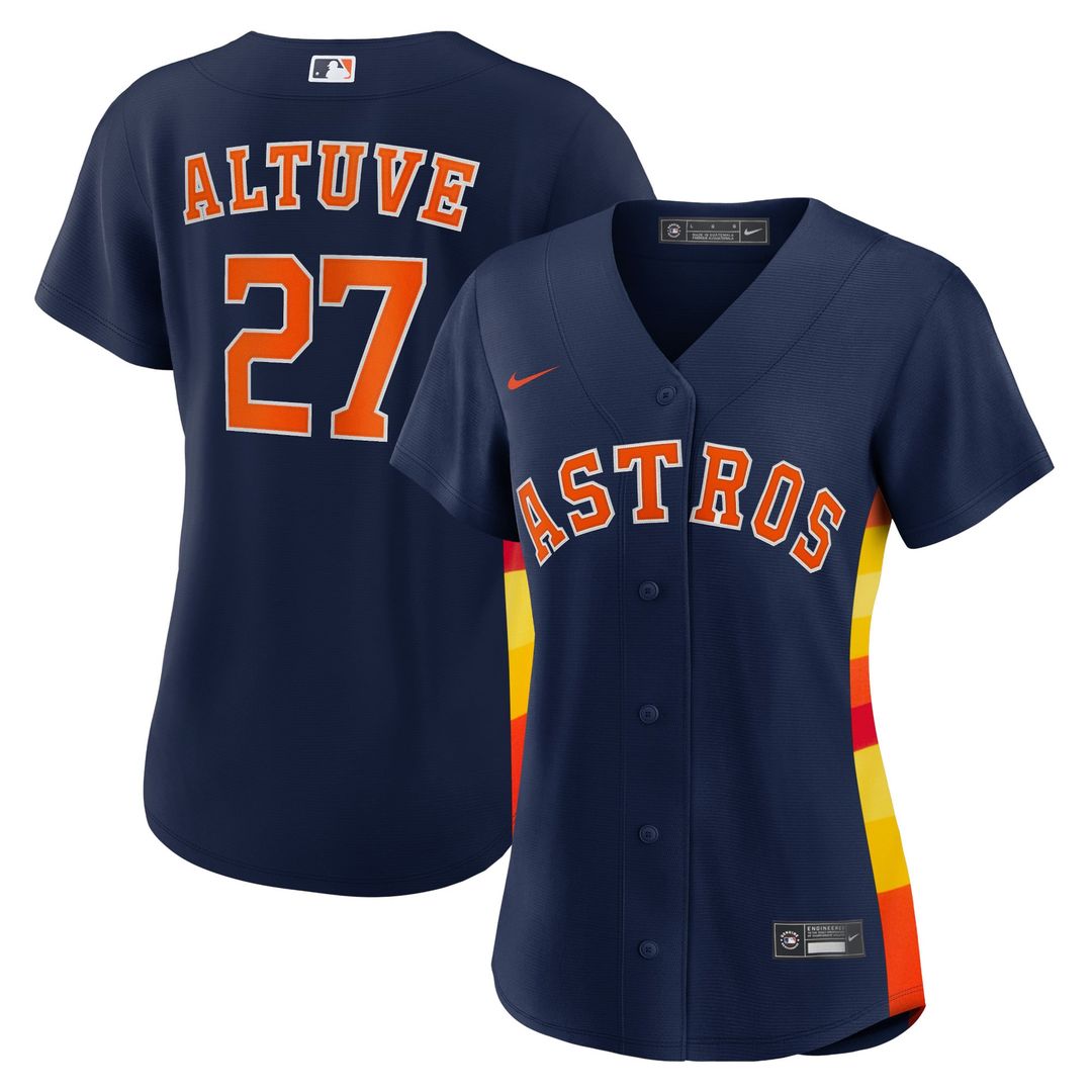 Houston Astros Jose Altuve Women's Alternate Replica Jersey — Navy