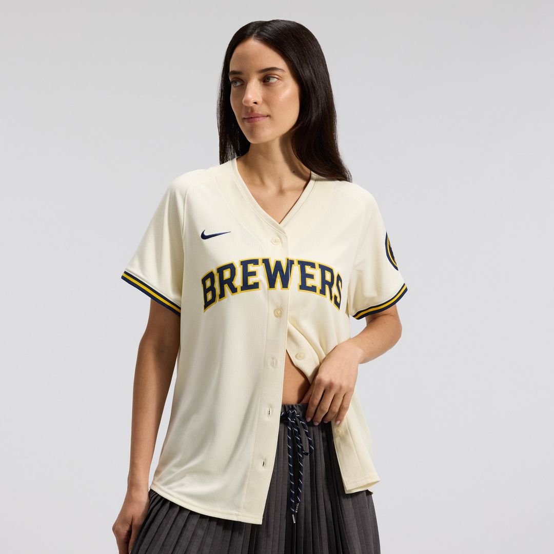 Milwaukee Brewers Women's Home Limited Jersey — Cream
