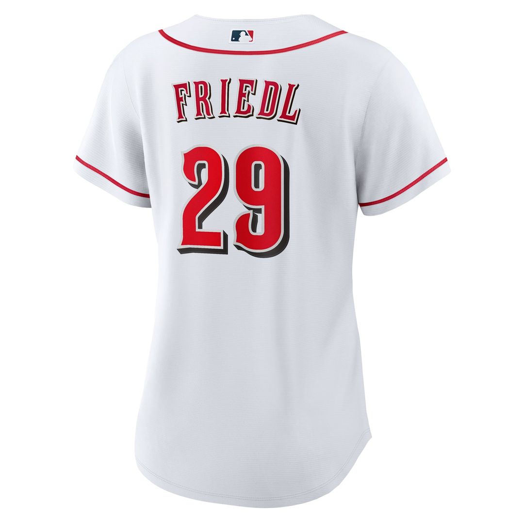 Cincinnati Reds TJ Friedl Women's Home Replica Jersey — White