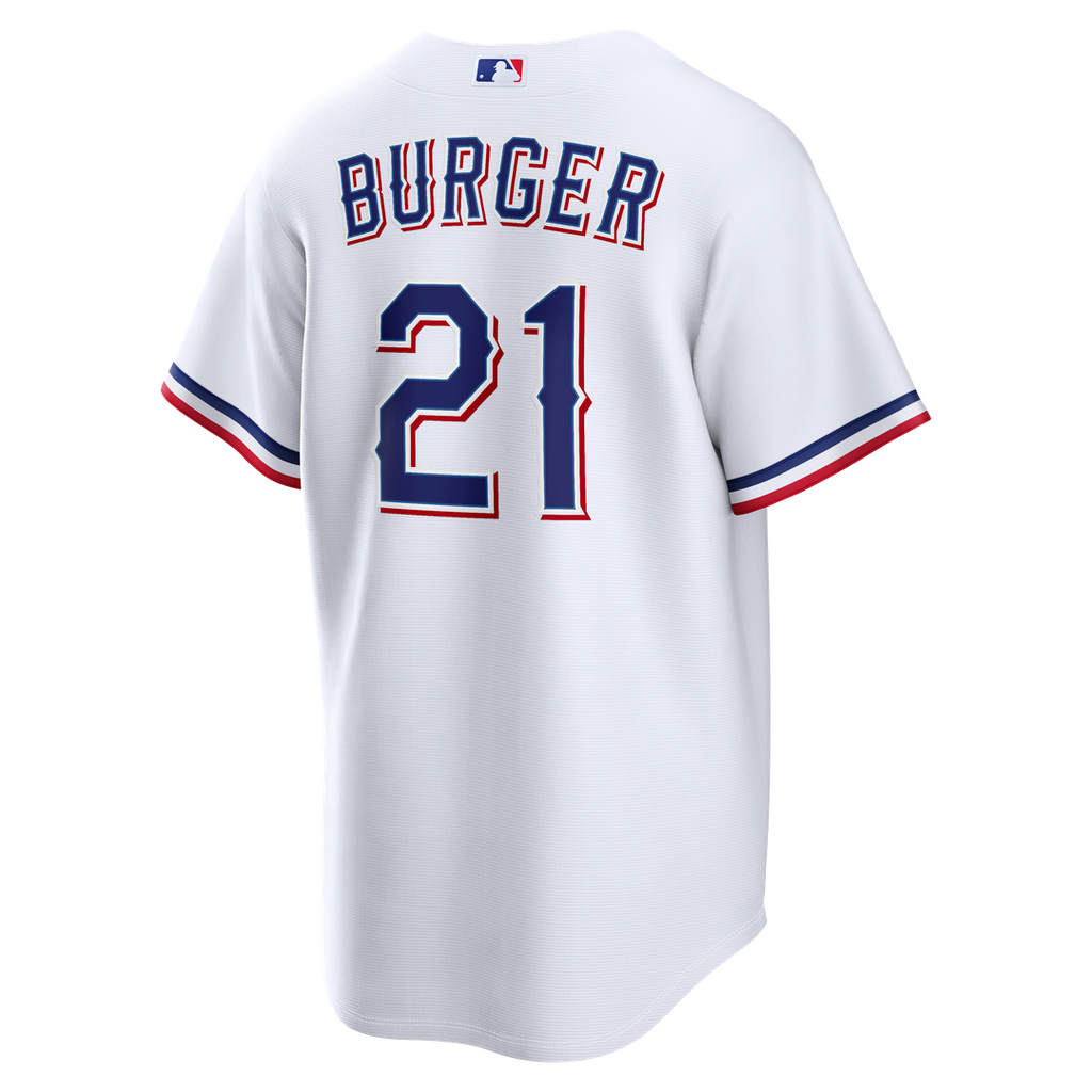 Texas Rangers Jake Burger Home Replica Jersey — White