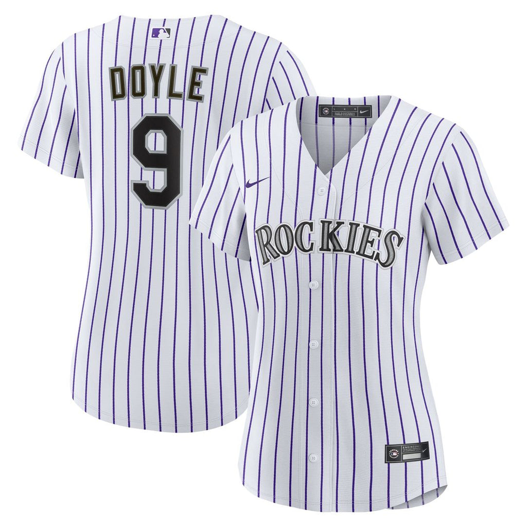 Colorado Rockies Brenton Doyle Women's Home Replica Jersey — White