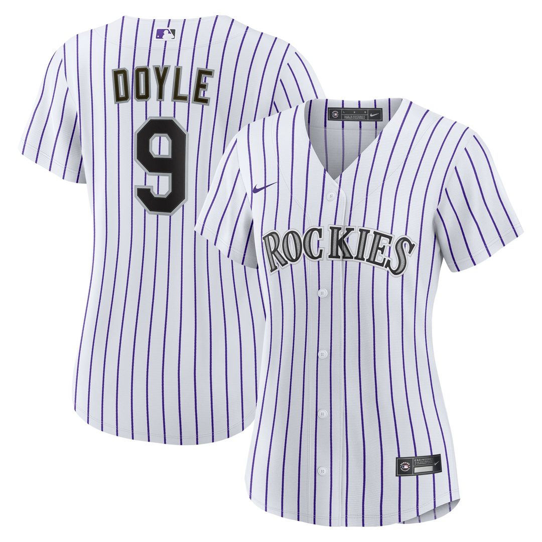 Colorado Rockies Brenton Doyle Women's Home Replica Jersey — White