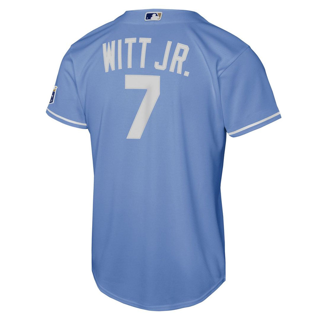 Kansas City Royals Bobby Witt Jr. Youth Home Stadium Jersey — White