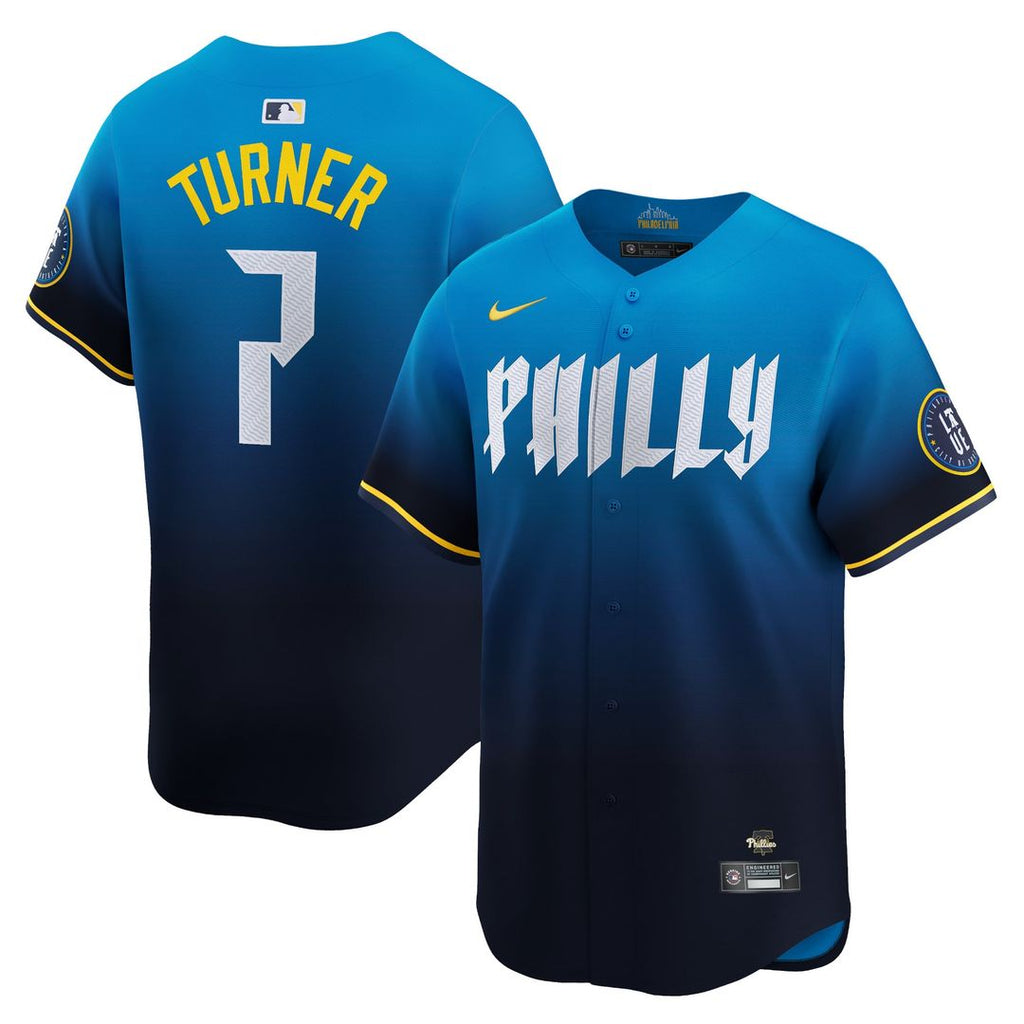 Philadelphia Phillies Trea Turner 2024 City Connect Limited Jersey — Blue