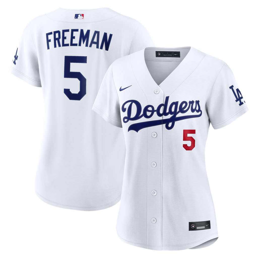 Los Angeles Dodgers Freddie Freeman Women's Home Stadium Jersey — White