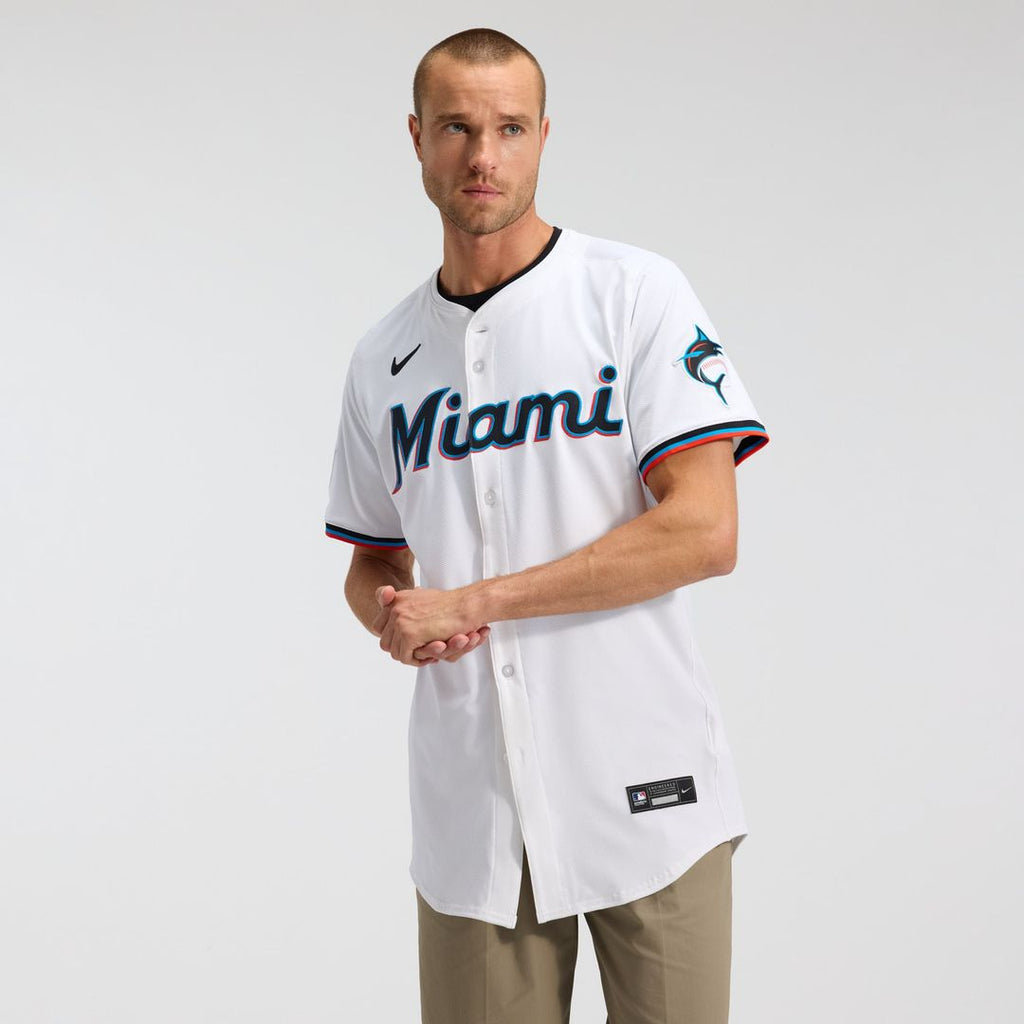 Miami Marlins Home Elite Jersey — White