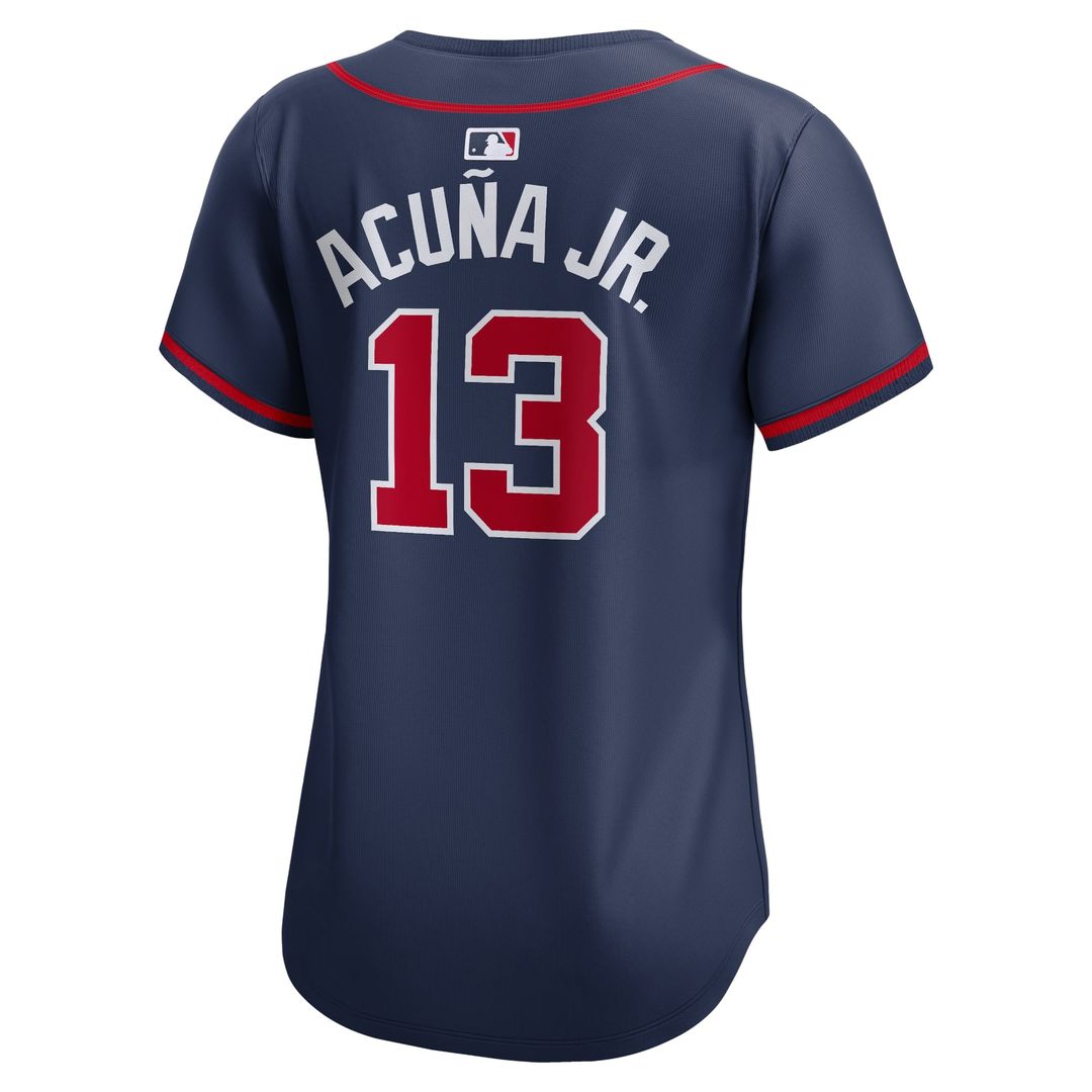 Atlanta Braves Ronald Acuña Jr. Women's Alternate Limited Jersey — Navy