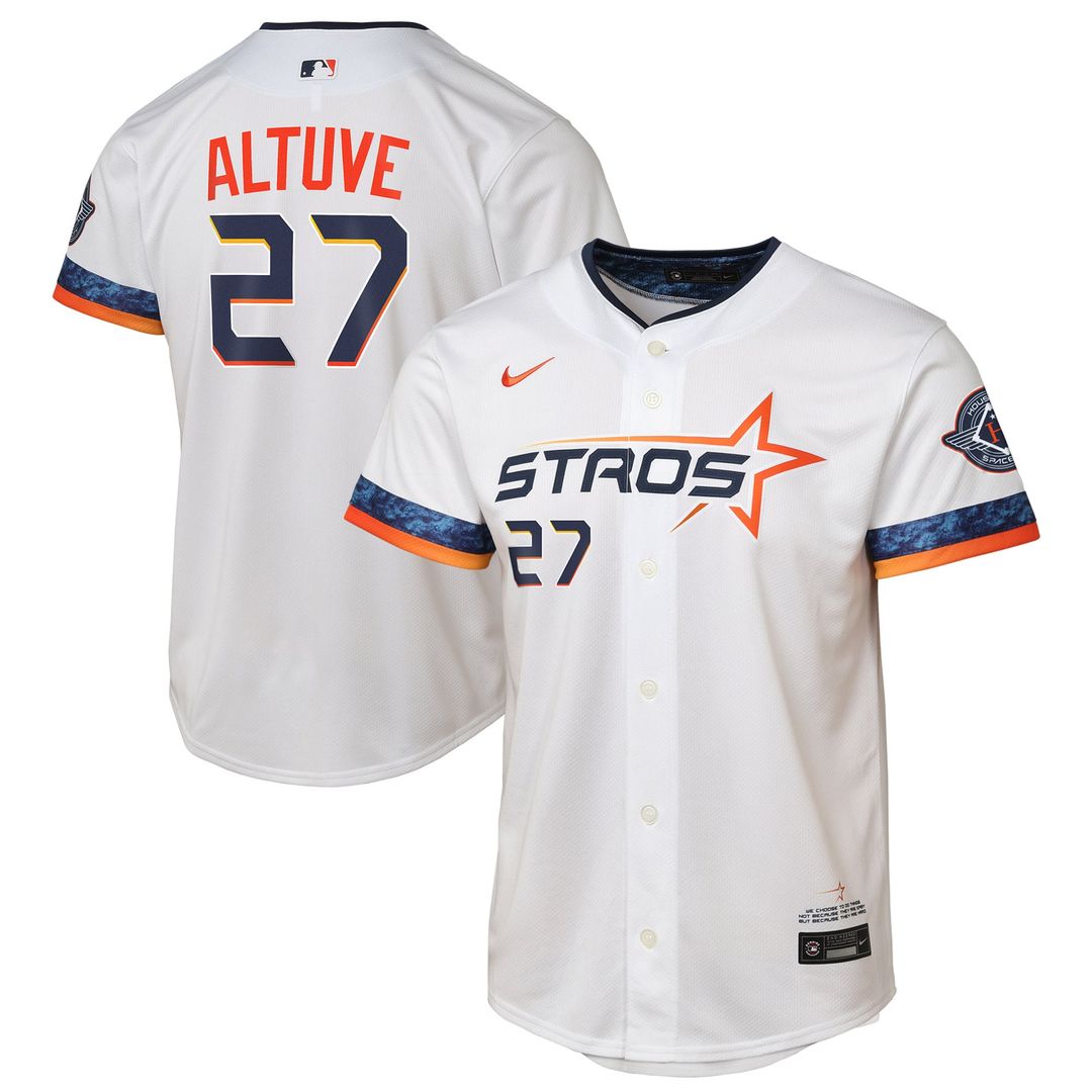 Houston Astros Jose Altuve Youth 2025 City Connect Limited Jersey — White