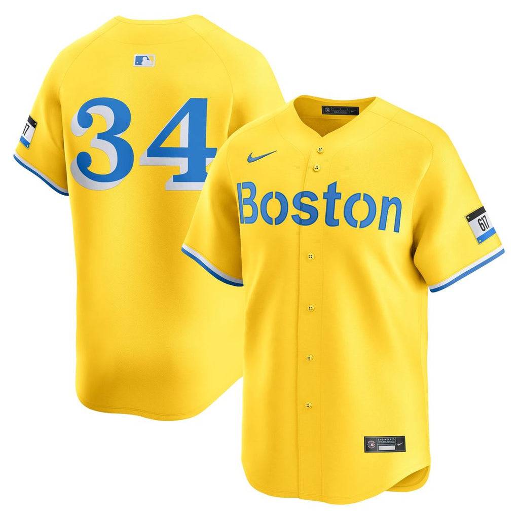 Boston Red Sox David Ortiz City Connect Retired Player Jersey — Gold