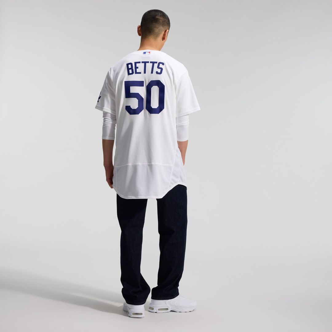 Los Angeles Dodgers Mookie Betts Home Authentic Jersey — White