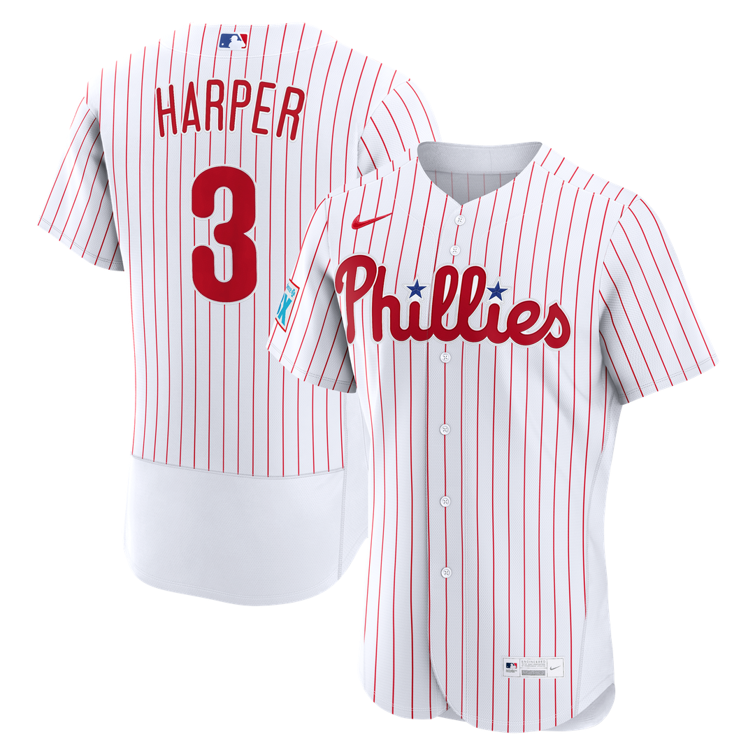 Philadelphia Phillies Bryce Harper Alternate Authentic Sponsor Patch Jersey — Cream
