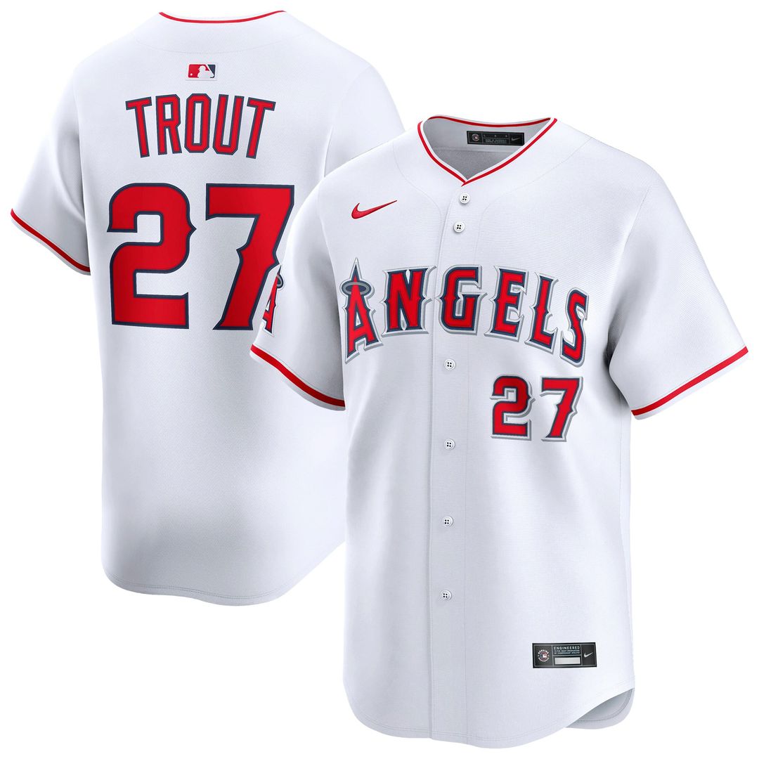 Los Angeles Angels Mike Trout Home Limited Jersey — White