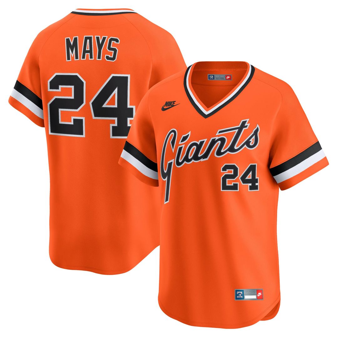 San Francisco Giants Willie Mays Cooperstown Limited Jersey — Orange