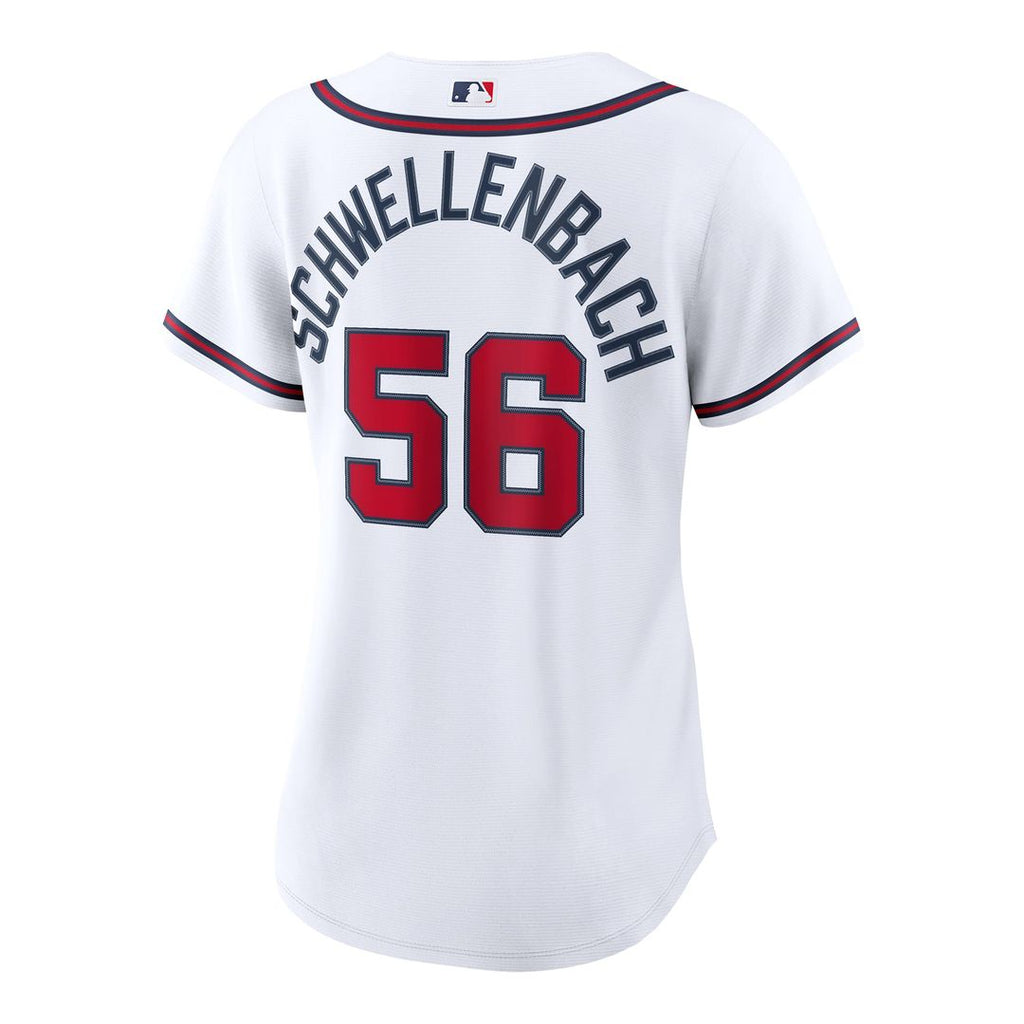 Atlanta Braves Spencer Schwellenbach Women's Home Replica Jersey — White