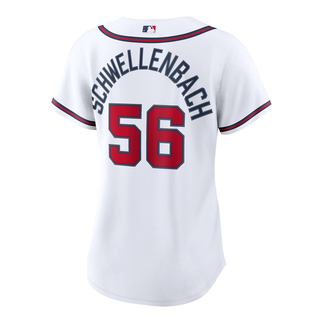 Atlanta Braves Spencer Schwellenbach Women's Home Replica Jersey — White