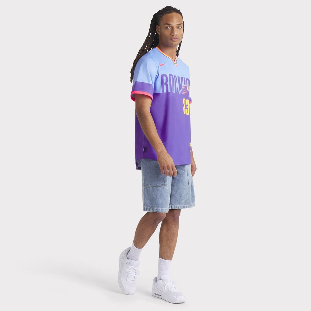 Colorado Rockies Kris Bryant 2025 City Connect Limited Jersey — Purple/Light Blue