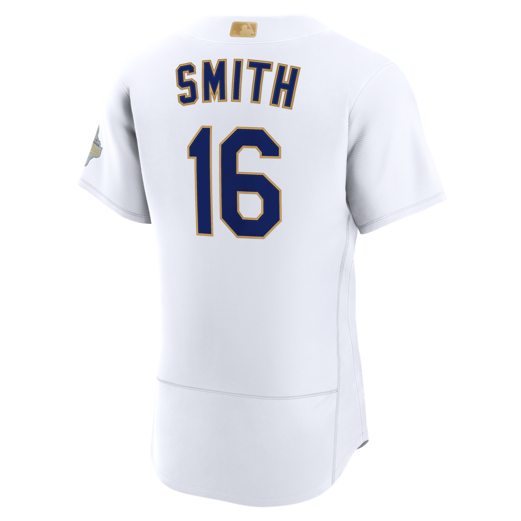 Los Angeles Dodgers Will Smith 2026 Gold Collection Authentic Jersey — White