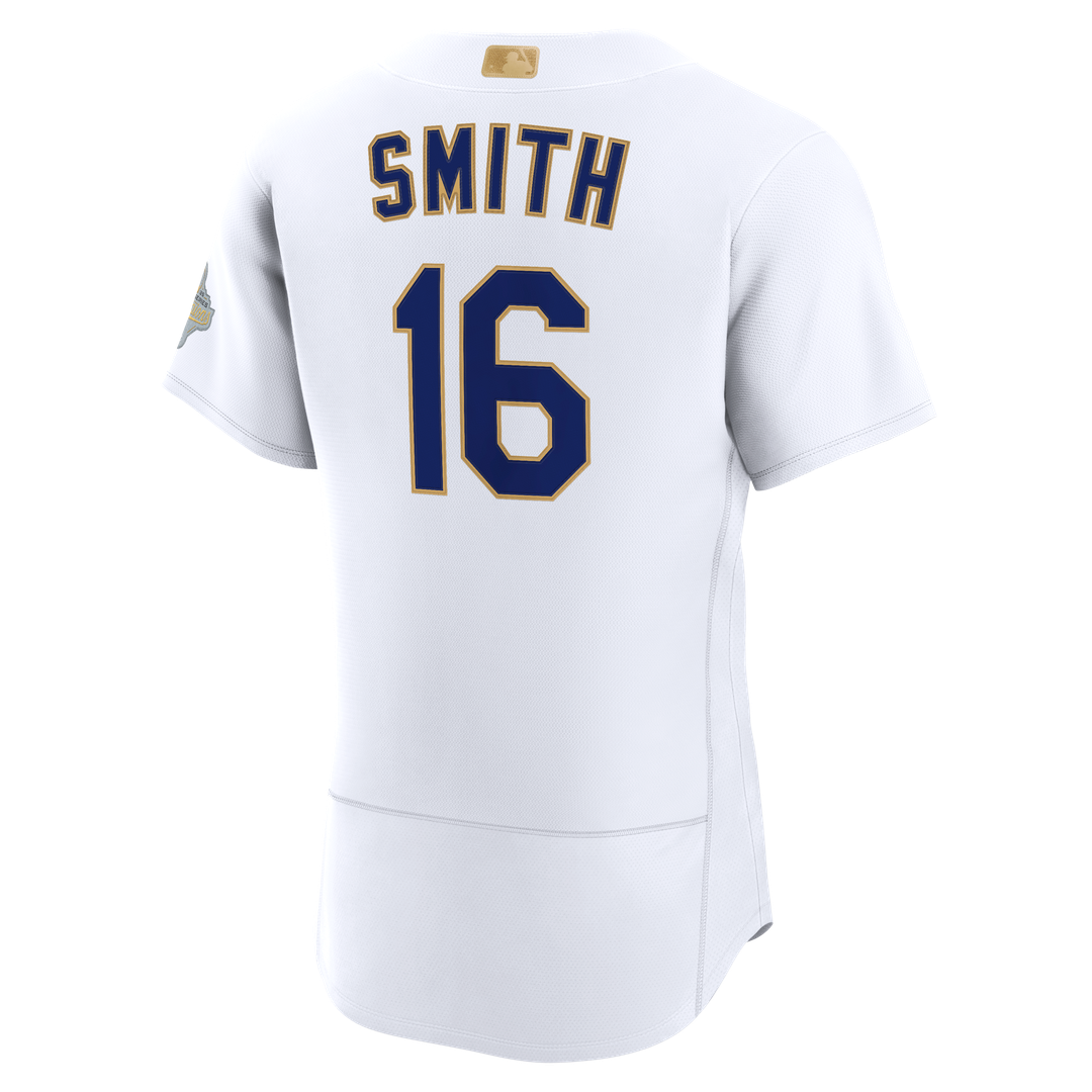 Los Angeles Dodgers Will Smith 2026 Gold Collection Authentic Jersey — White
