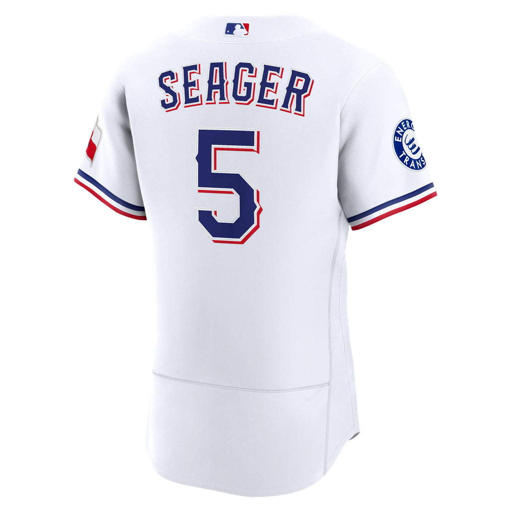 Texas Rangers Corey Seager Home Authentic Sponsor Patch Jersey — White