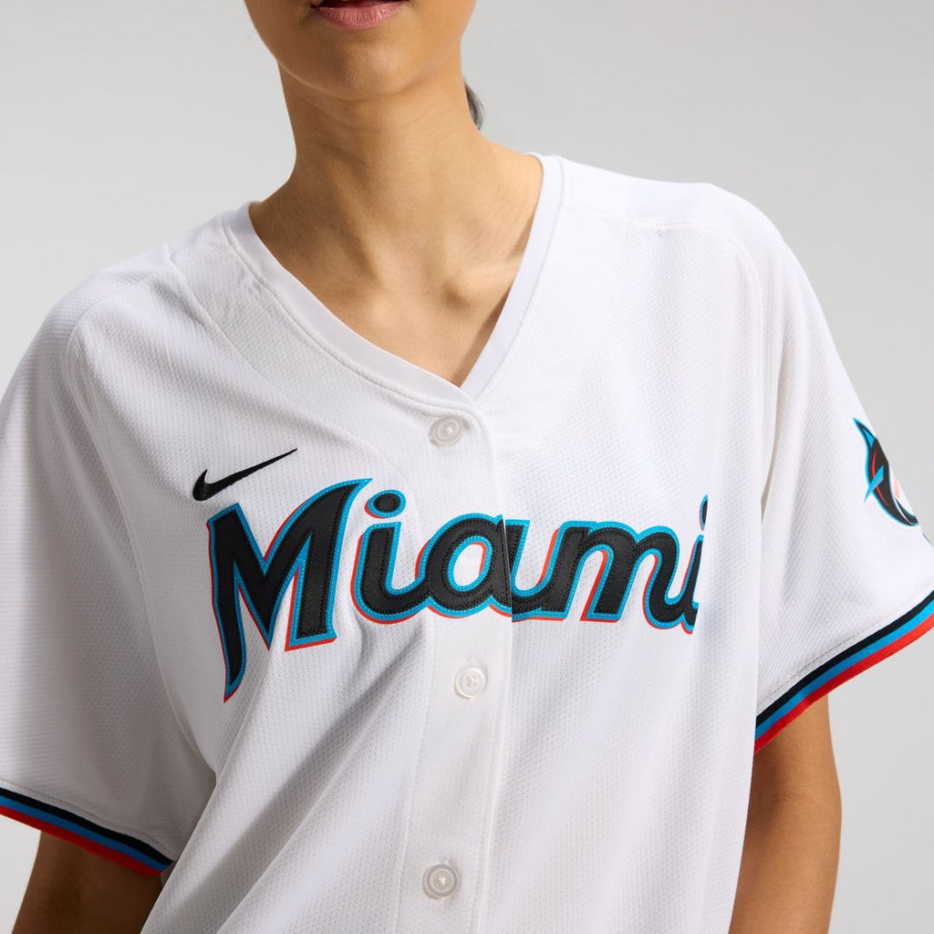 Miami Marlins Sandy Alcantara Women's Home Limited Jersey — White