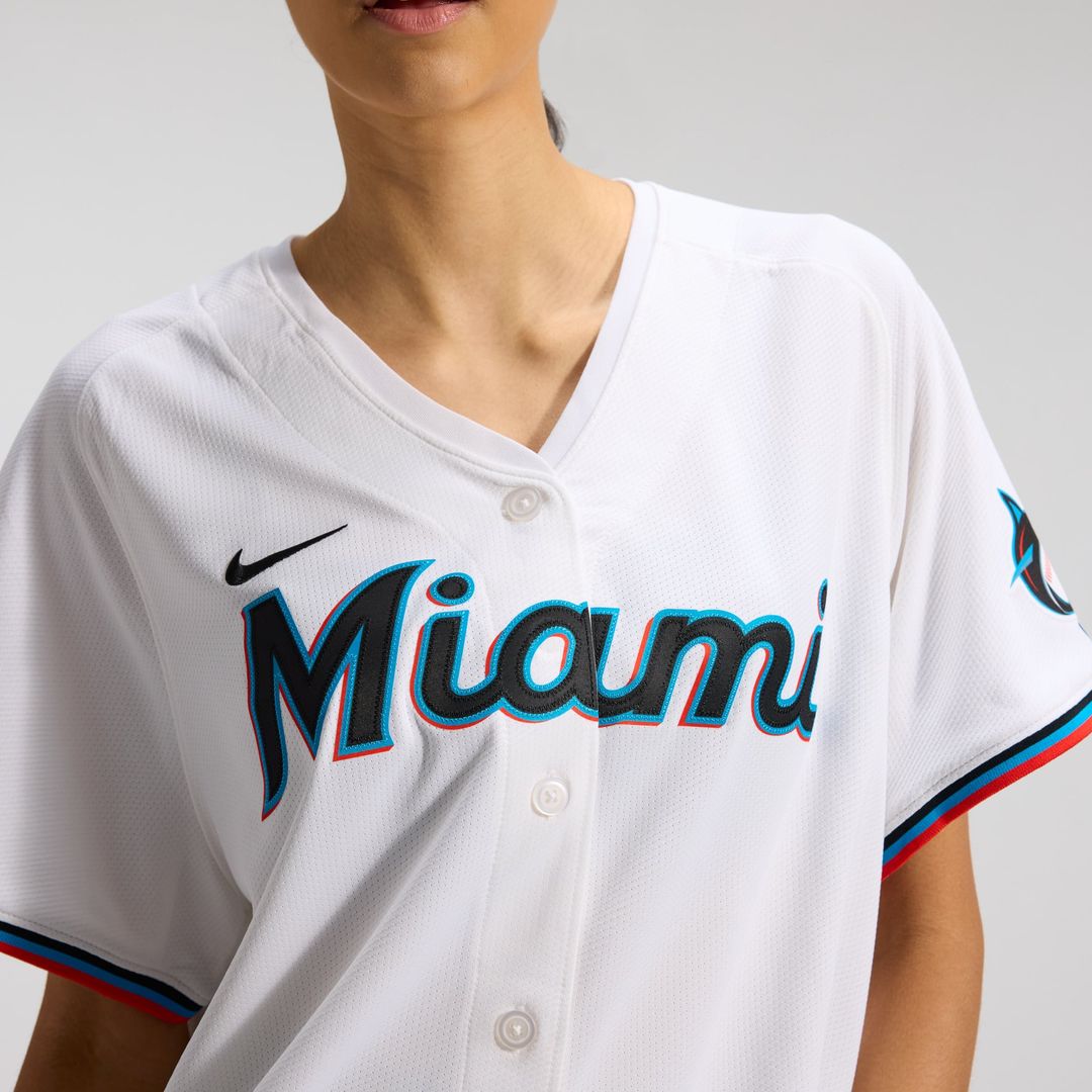 Miami Marlins Sandy Alcantara Women's Home Limited Jersey — White