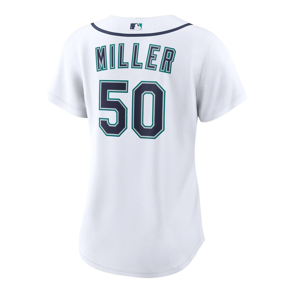 Seattle Mariners Bryce Miller Women's Home Replica Jersey — White