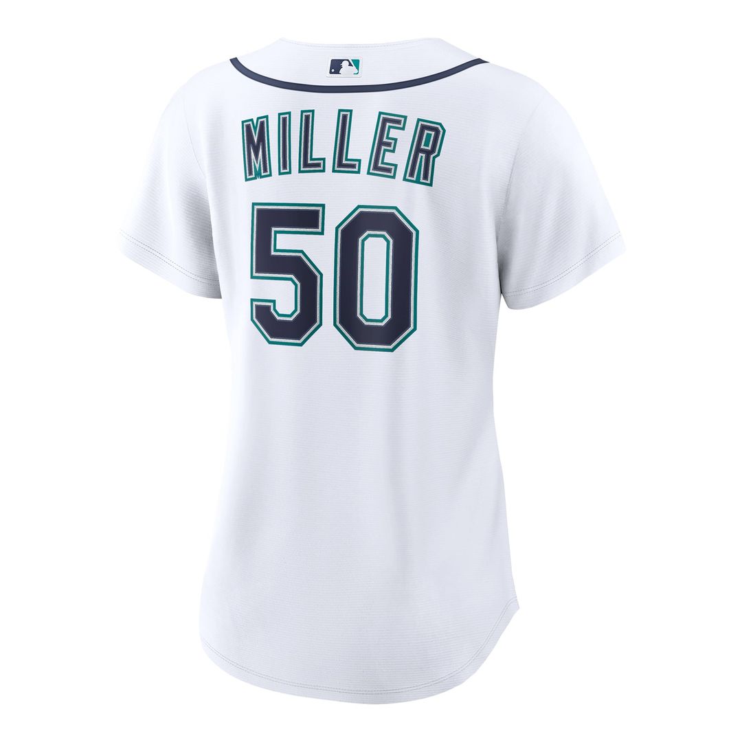 Seattle Mariners Bryce Miller Women's Home Replica Jersey — White