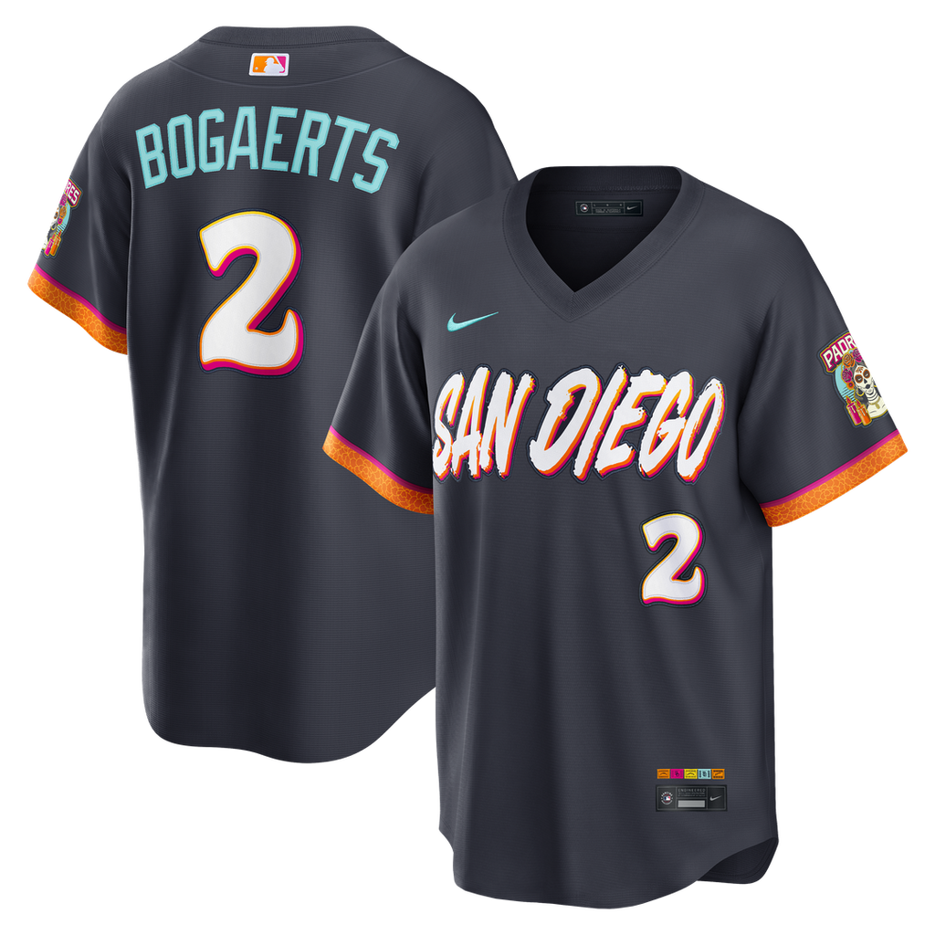 San Diego Padres Xander Bogaerts 2026 City Connect Stadium Jersey — Obsidian