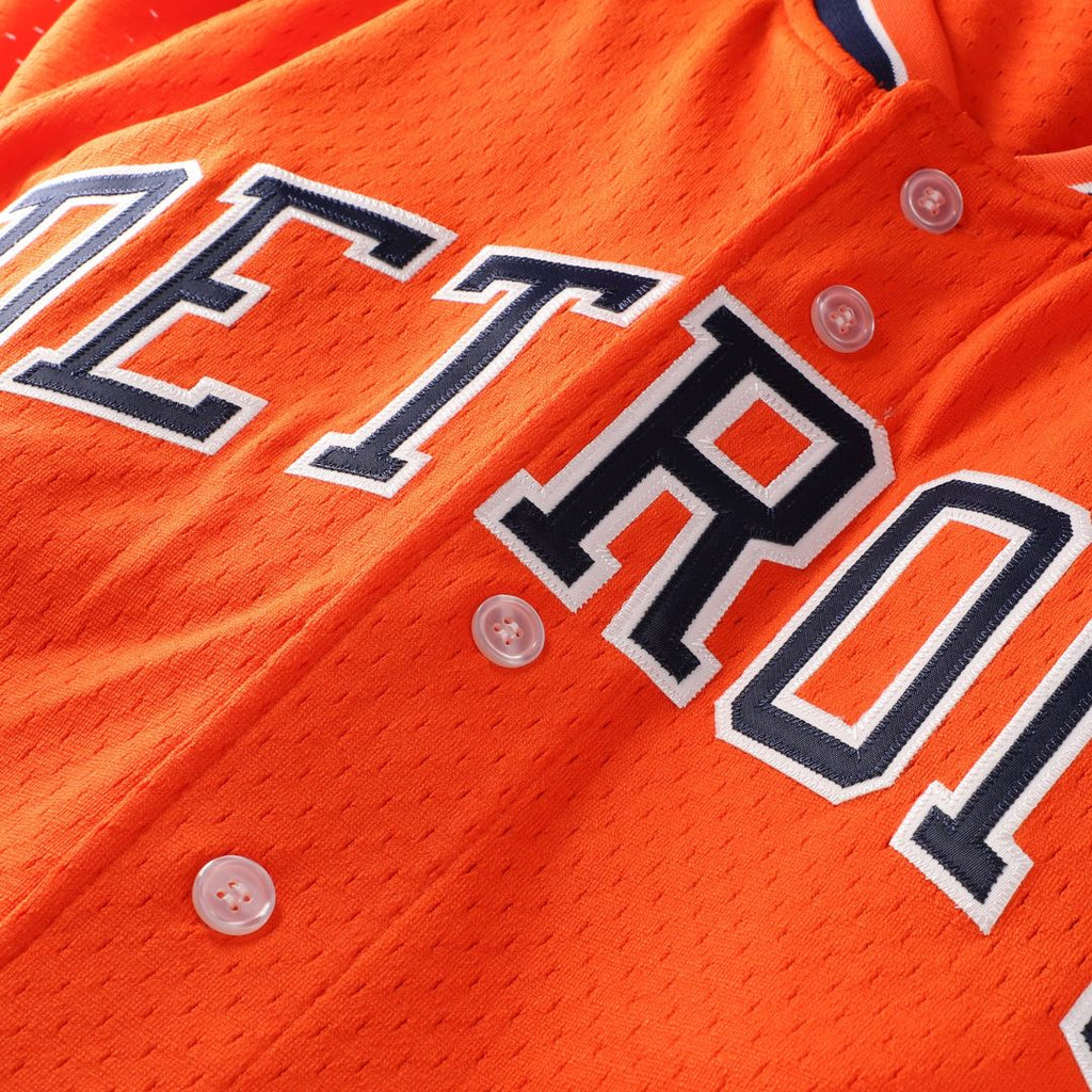 Detroit Tigers Kirk Gibson Cooperstown Mesh Batting Practice Button-Up Jersey — Orange