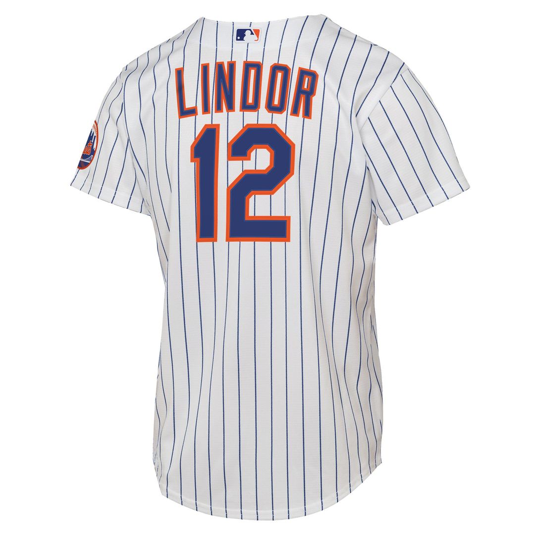 New York Mets Francisco Lindor Youth Road Stadium Jersey — Gray