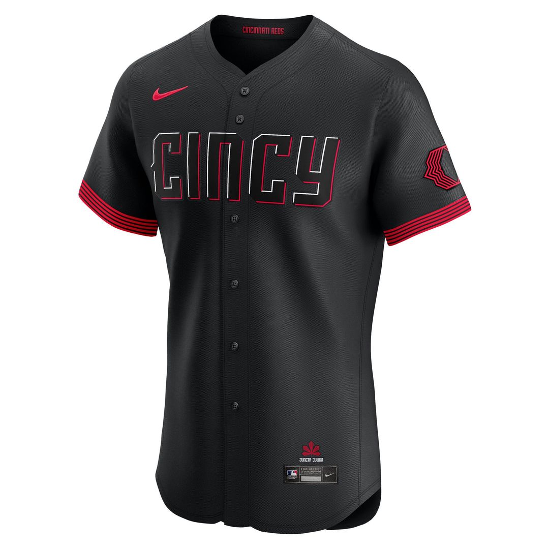 Cincinnati Reds City Connect Elite Jersey — Black
