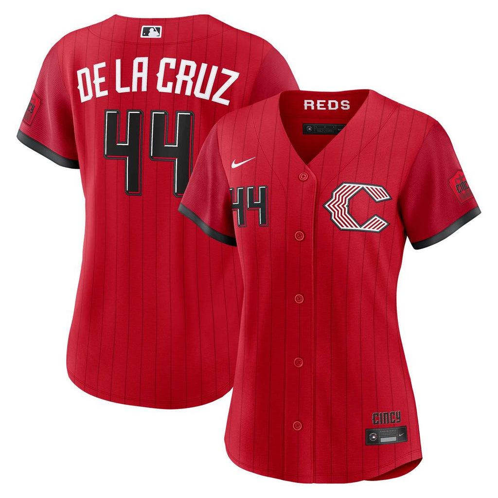 Cincinnati Reds Elly De La Cruz Women's 2026 City Connect Stadium Jersey — Red