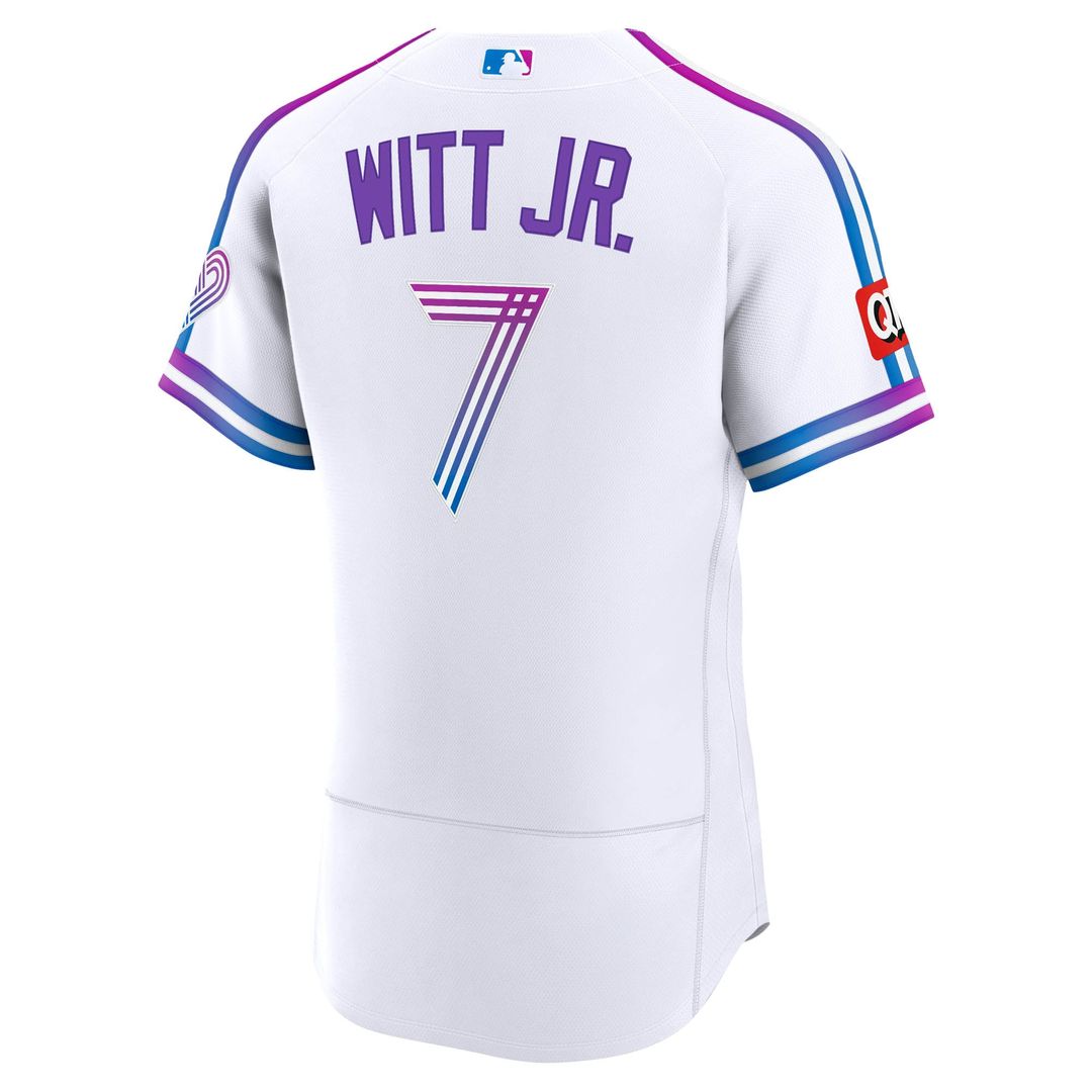 Kansas City Royals Bobby Witt Jr. 2026 City Connect Authentic Sponsor Patch Jersey — White