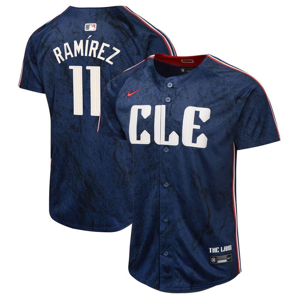 Cleveland Guardians Jose Ramirez Youth 2024 City Connect Limited Jersey — Navy
