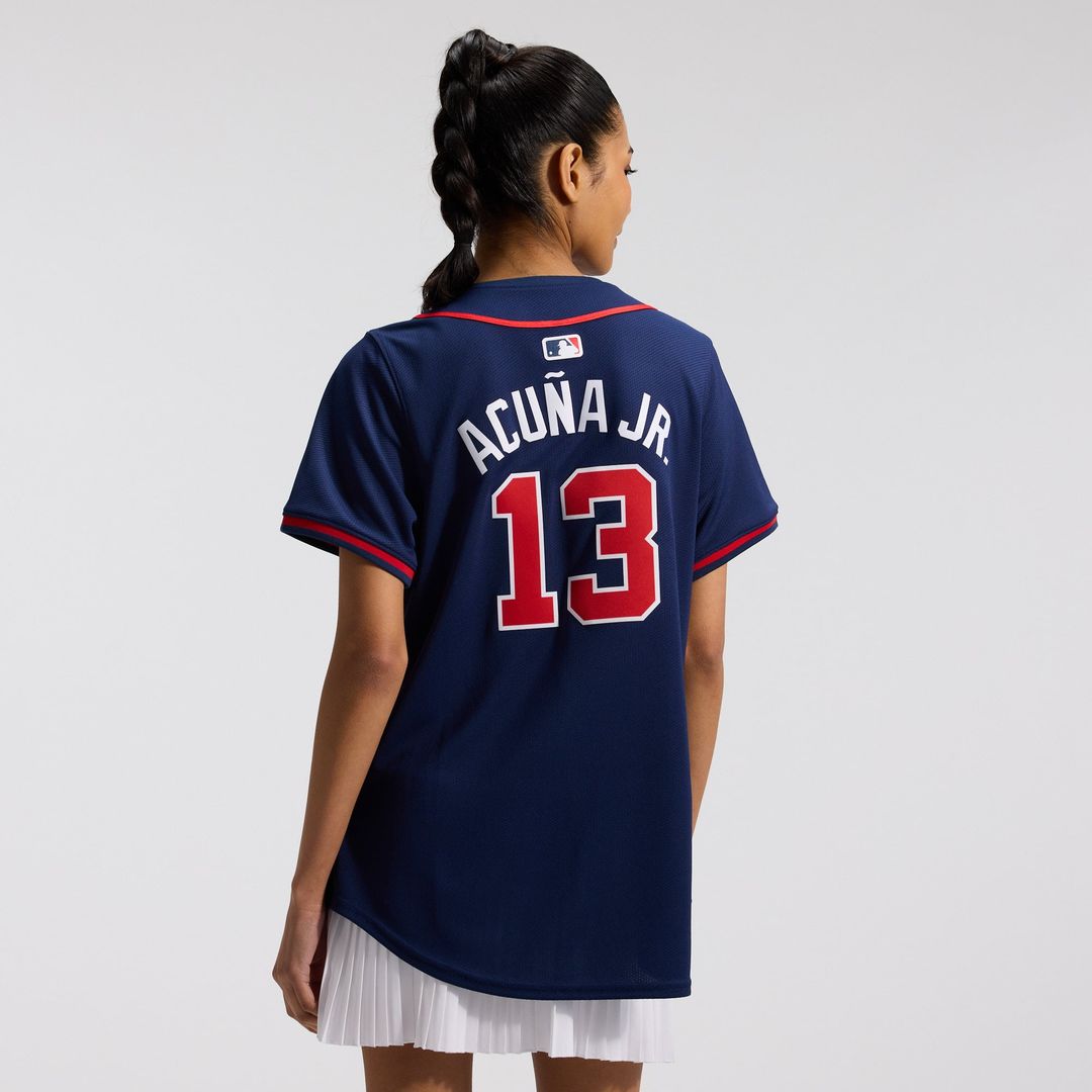 Atlanta Braves Ronald Acuña Jr. Women's Alternate Limited Jersey — Navy