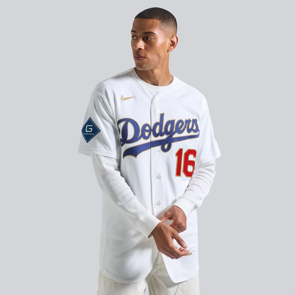 Los Angeles Dodgers Will Smith 2026 Gold Collection Authentic Jersey — White