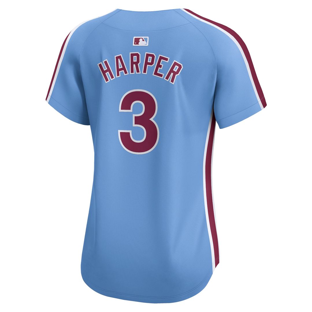 Philadelphia Phillies Bryce Harper Women's Alternate Limited Jersey — Light Blue