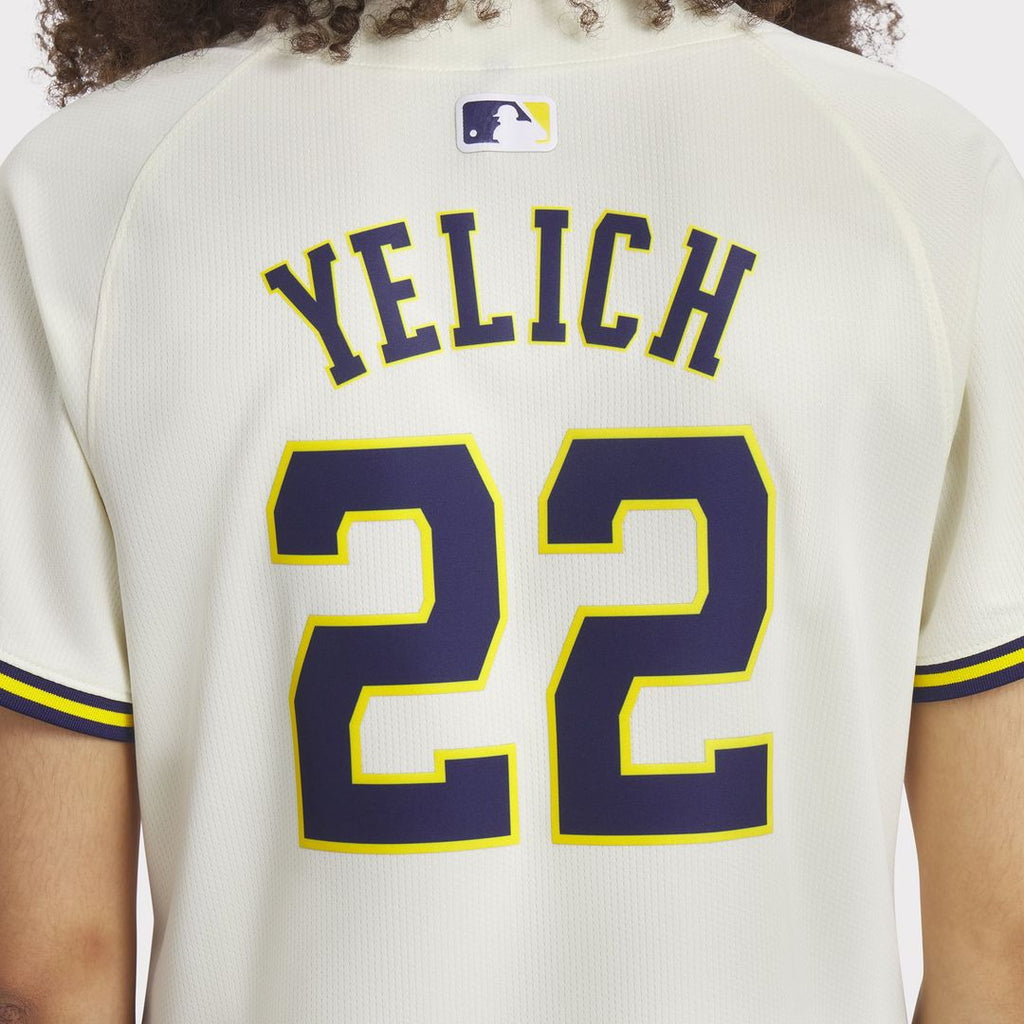 Milwaukee Brewers Christian Yelich Women's Home Limited Jersey — Cream