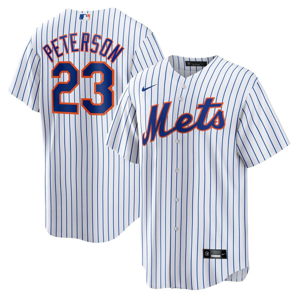 New York Mets David Peterson Home Replica Jersey — White