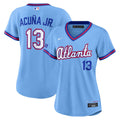 Atlanta Braves Ronald Acuña Jr. Women's 2026 City Connect Stadium Jersey — Powder Blue