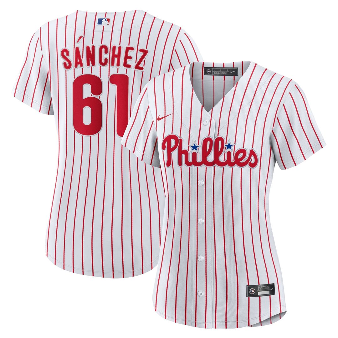 Philadelphia Phillies Cristopher Sanchez Women's Home Replica Jersey — White