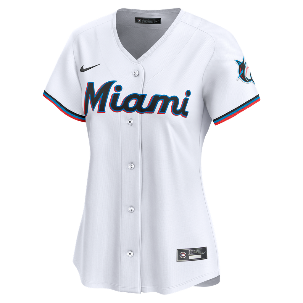 Miami Marlins Sandy Alcantara Women's Home Limited Jersey — White