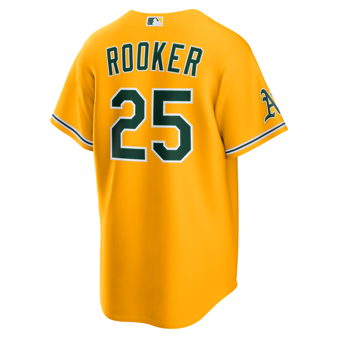 Athletics Brent Rooker Alternate Stadium Jersey — Gold