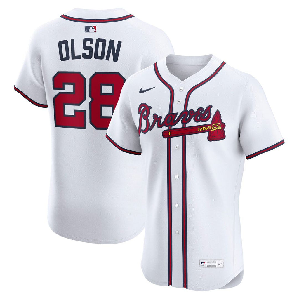 Atlanta Braves Matt Olson Home Elite Jersey — White