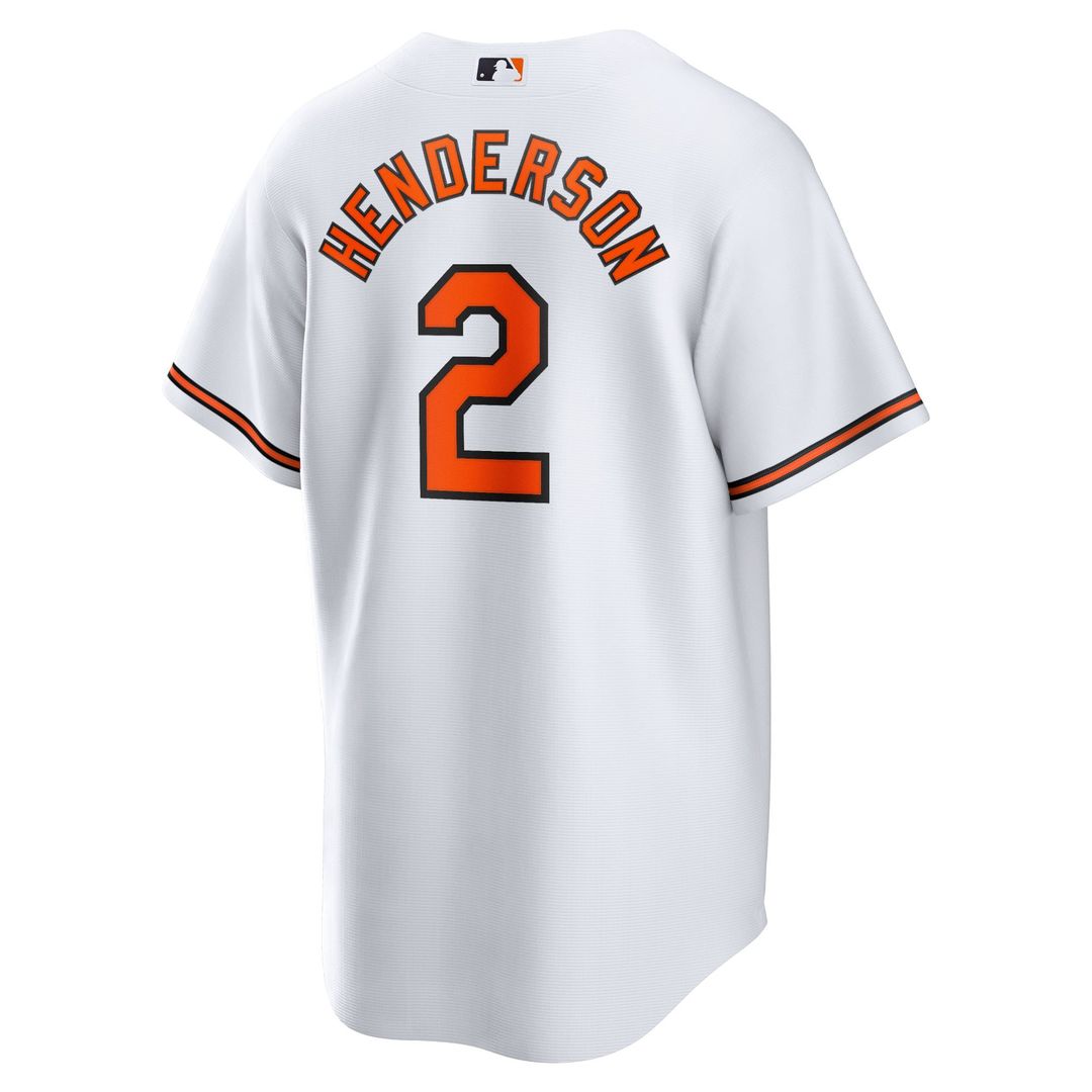 Baltimore Orioles Gunnar Henderson Home Replica Jersey — White