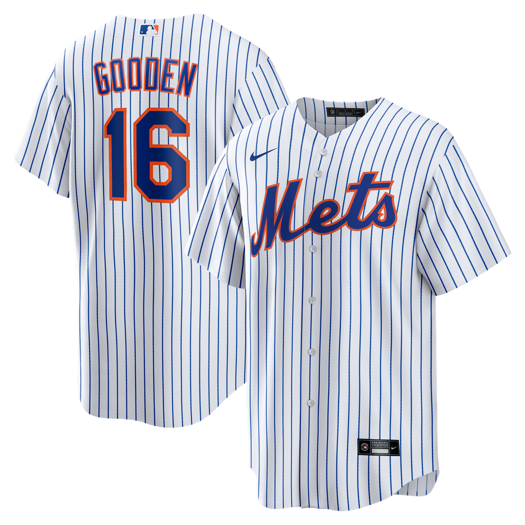 New York Mets Dwight Gooden Home Retired Replica Jersey — White