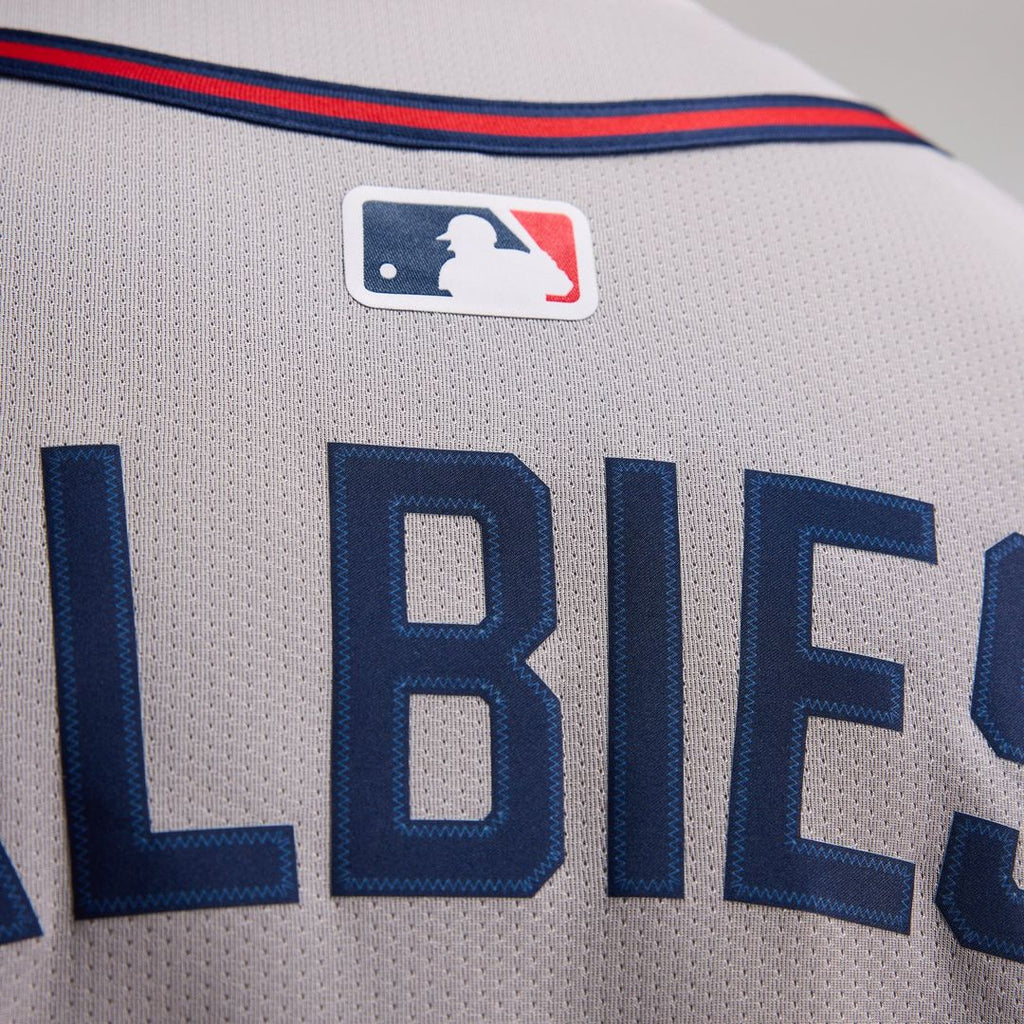 Atlanta Braves Ozzie Albies Road Limited Jersey — Gray