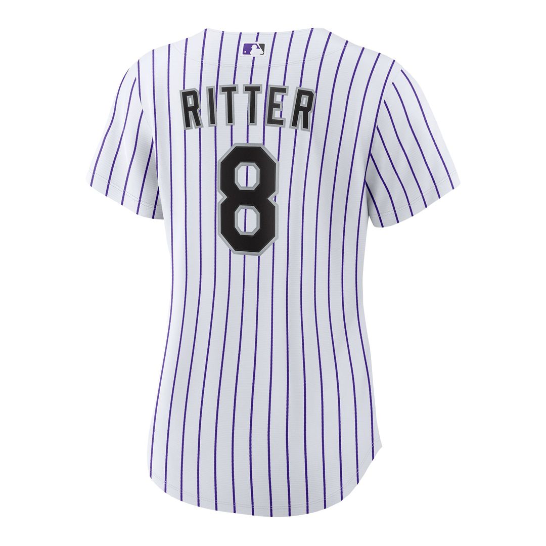Colorado Rockies Ryan Ritter Women's Home Replica Jersey — White