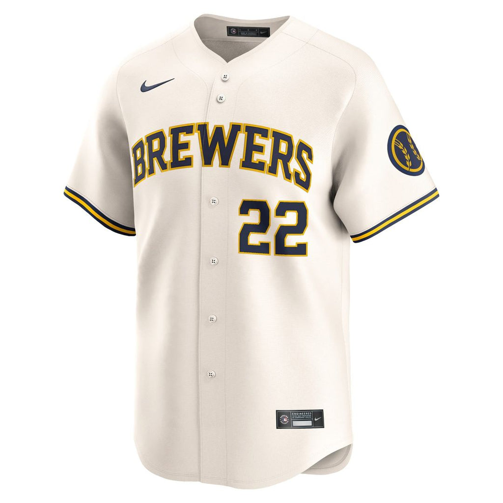 Milwaukee Brewers Christian Yelich Home Limited Jersey — Cream