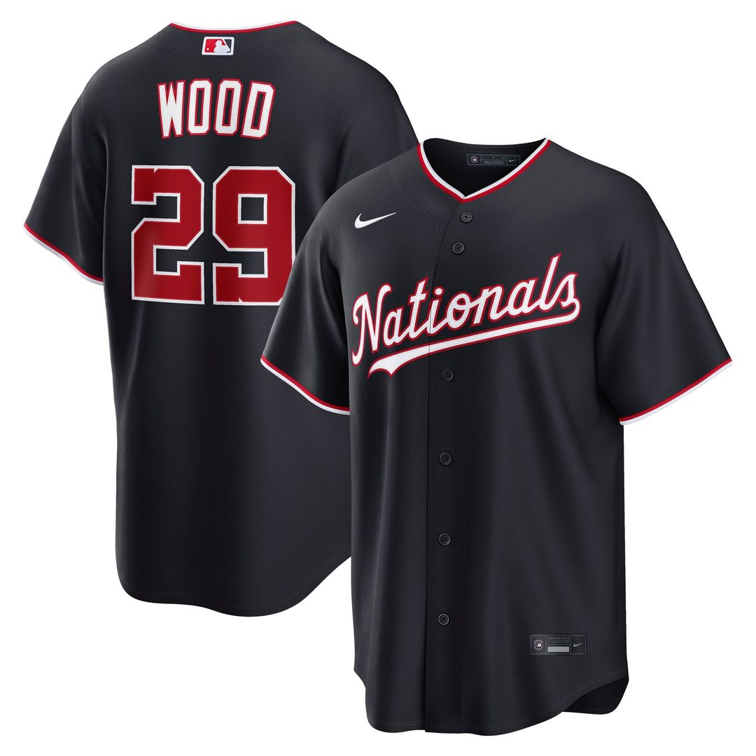 Washington Nationals James Wood Alternate Replica Jersey — Navy